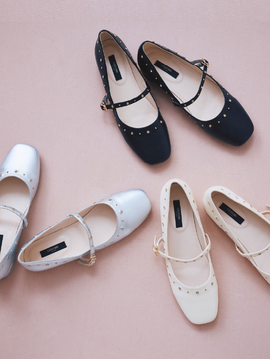 ビジュースタッズフラットシューズの商品イメージ