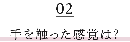手を触った感覚は?