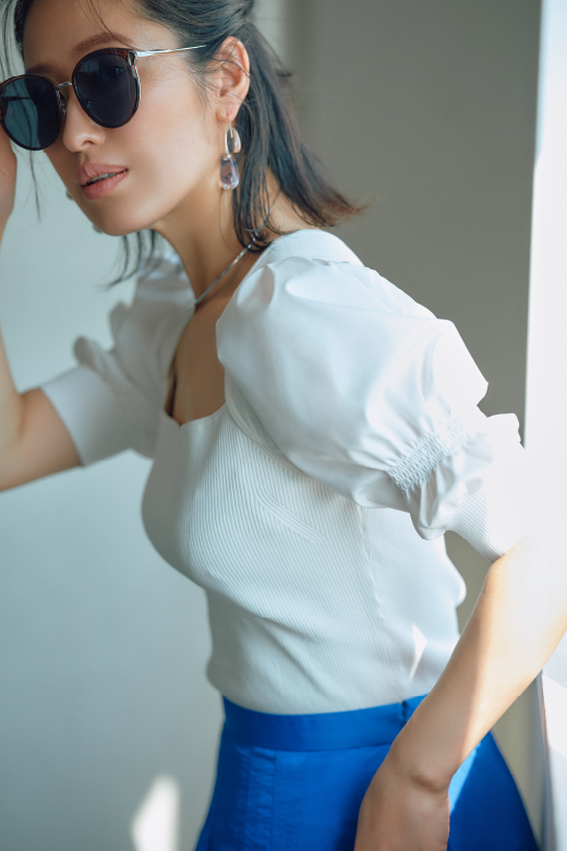 Blue Flared Skirt