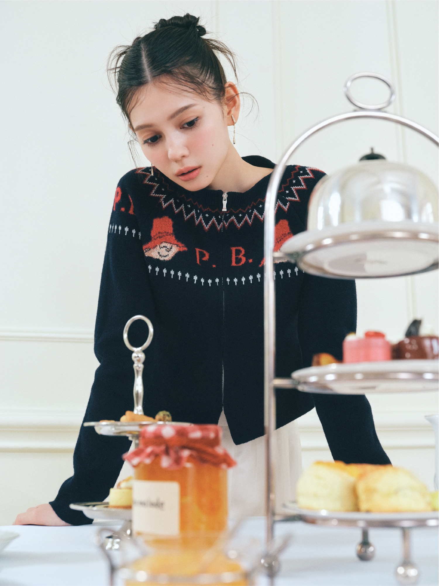 【パディントン™×CELFORD】ダブルジャガードジップカーディガン商品のコンセプト画像