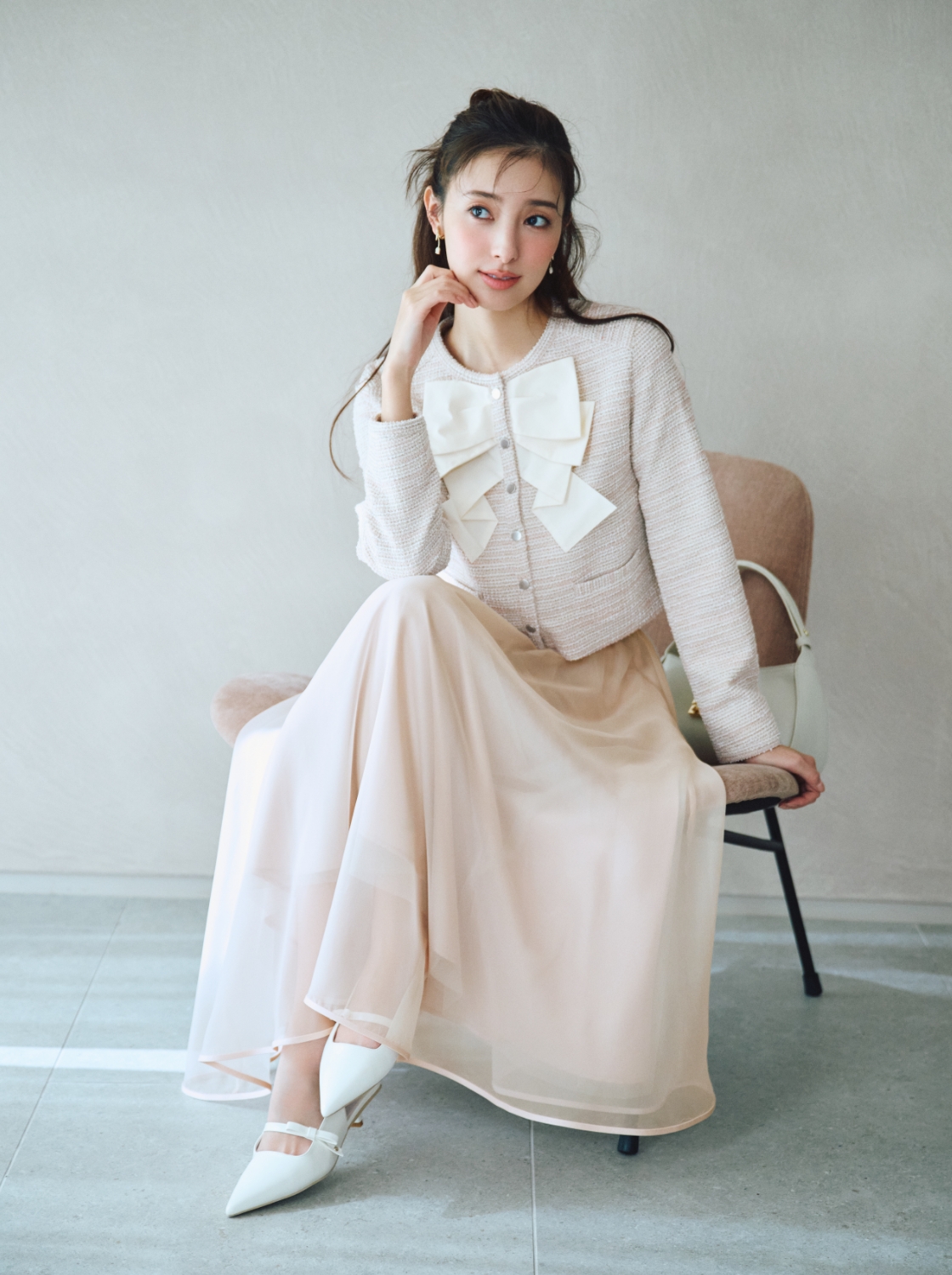 Jacket/Skirt/Earrings/Bag/Shoes 着用イメージ