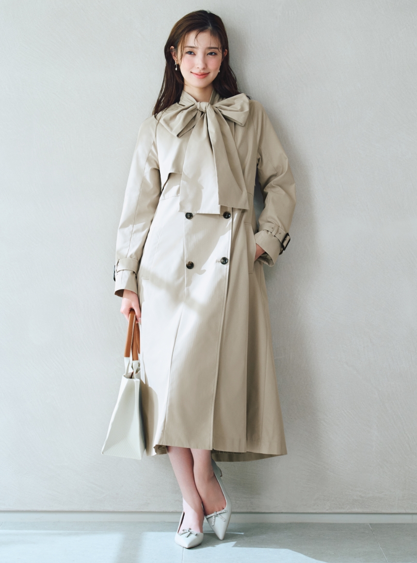 Coat/Dress/Earrings/Bag/Pumps 着用イメージ