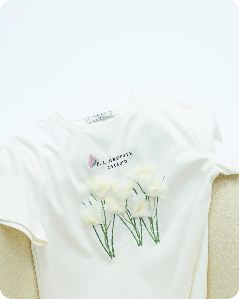【P.J. REDOUTEコラボ】3DモチーフTシャツの商品画像