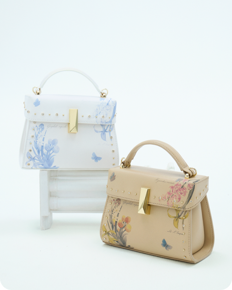 【P.J. REDOUTEコラボ】リュタンビジュースタッズフラワープリントバッグの商品画像