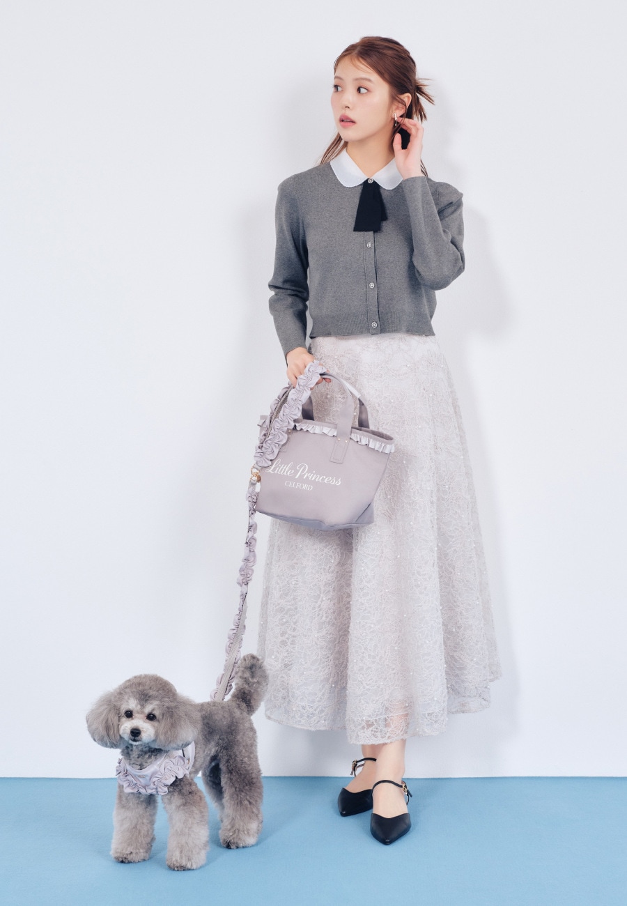 Frill-Trimmed Harness & Lead を使った DOG & CAT の着用イメージ