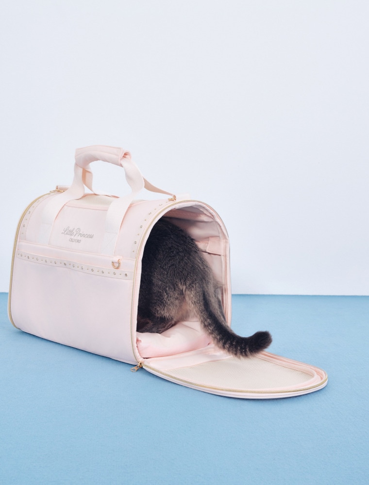 Bijou Stud Pet Carrier を使った DOG & CAT の着用イメージ